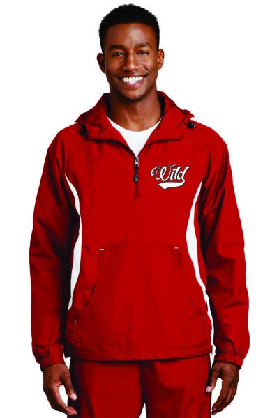 Wild Baseball 1/4 zip pullover – Red