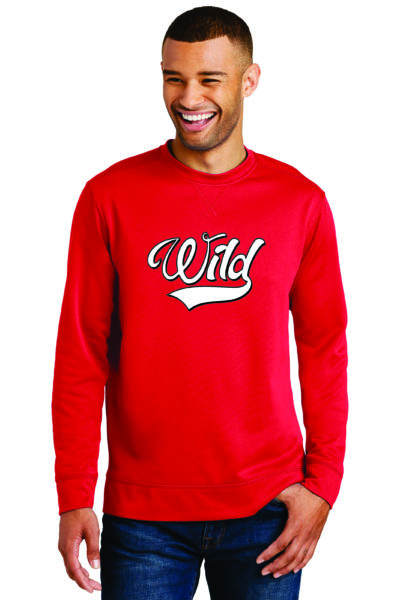 Wild Baseball Dri-Fit Crewneck Sweatshirt – Red