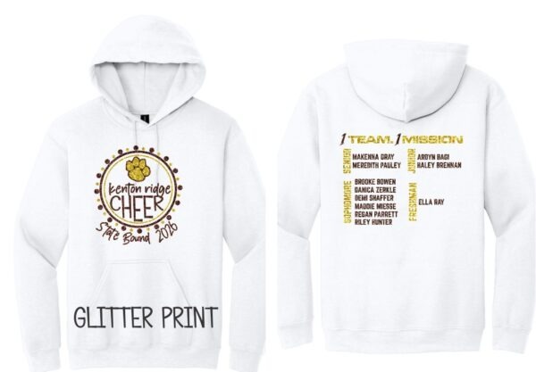 KR Cheer State Glitter Hoodie